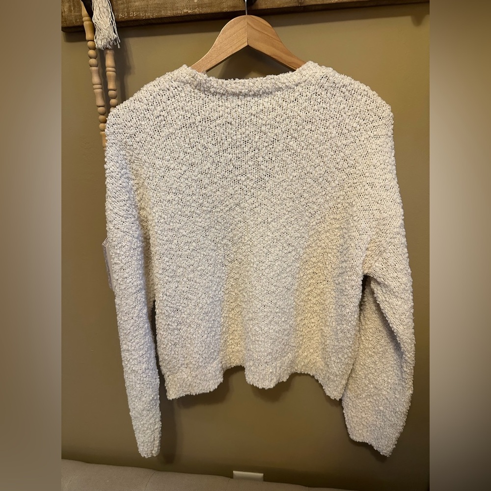 Sanctuary Cream Button-Up Cropped Sweater - Picture 6 of 8
